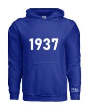 1937 Hoodie Sweatshirt Royal blue/White