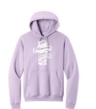 Rugged Cross Hoodie sweatshirt Lavender/White