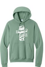 Rugged Cross Hoodie Sweatshirt Green/White