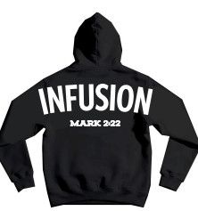 Infusion Hoodie Sweatshirt Black/White