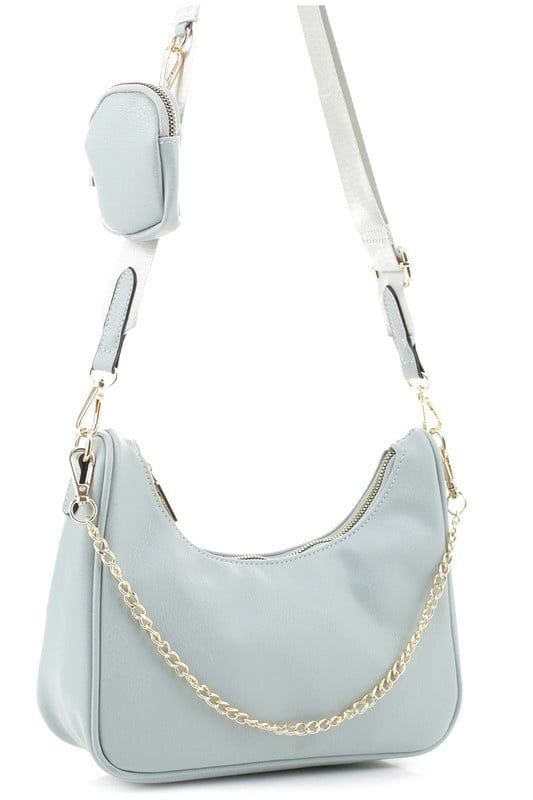 2-in-1 Crossbody Bag , Color: Blue