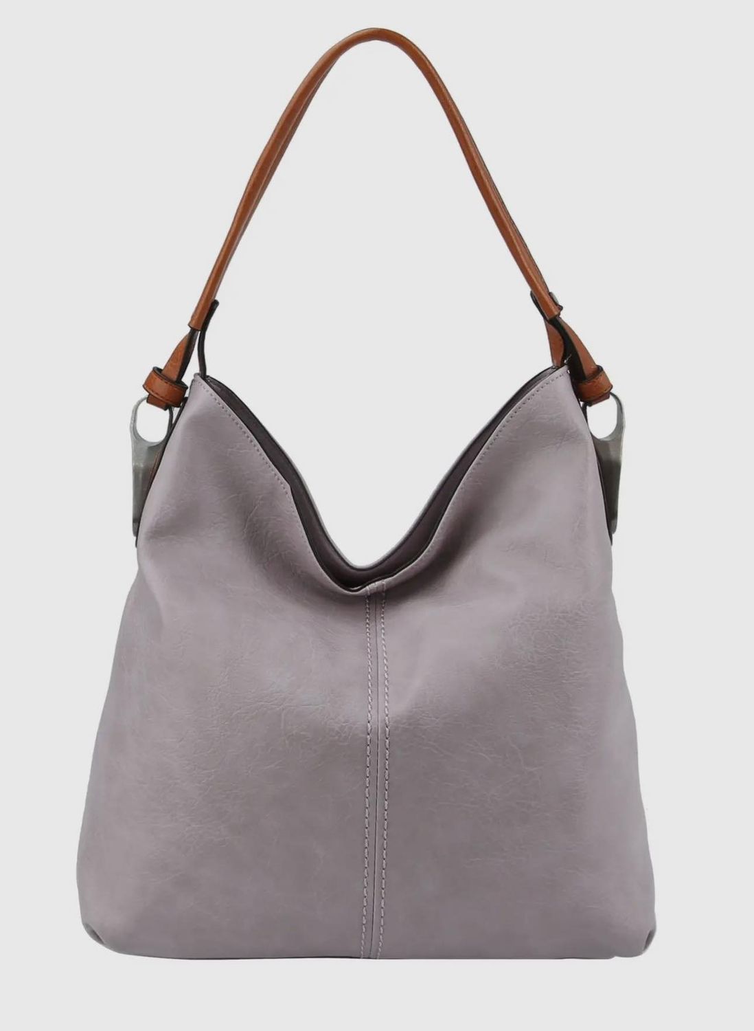 Metal Accent Hobo Bag , Color: Lavender