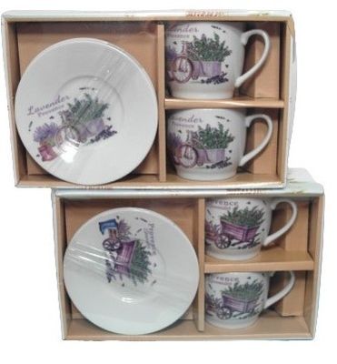 2 FILIŻANKI PO 150 ML Z PODSTAWKAMI