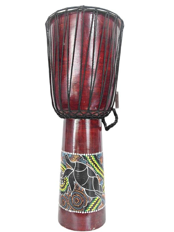 BĘBEN DREWNIANY 60 CM, BONGOS, DJEMBE