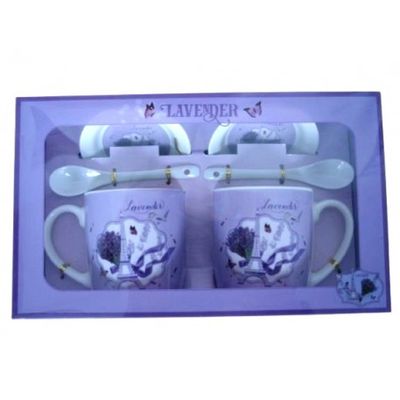 2 KUBKI 330 ml Z PODSTAWKAMI I ŁYŻECZKAMI 2 KUBKI 330 ml Z PODSTAWKAMI I ŁYŻECZKAMI