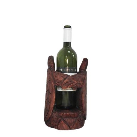 STOJAK NA BUTELKĘ ( DWA ŻÓŁWIE) 26 CM