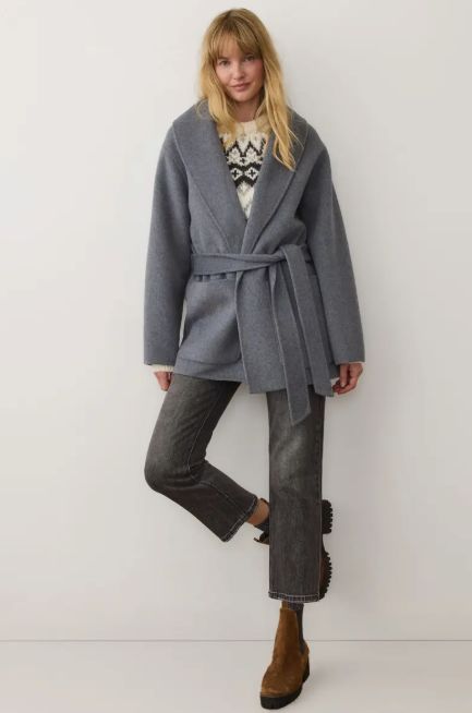 Colette Belted Wool Coat