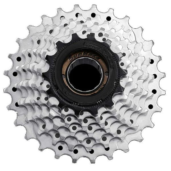 SunRace M2A 7-speed Freewheel - 14-28t, Chrome/Black