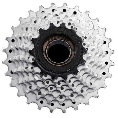 SunRace M2A 7-speed Freewheel - 14-28t, Chrome/Black
