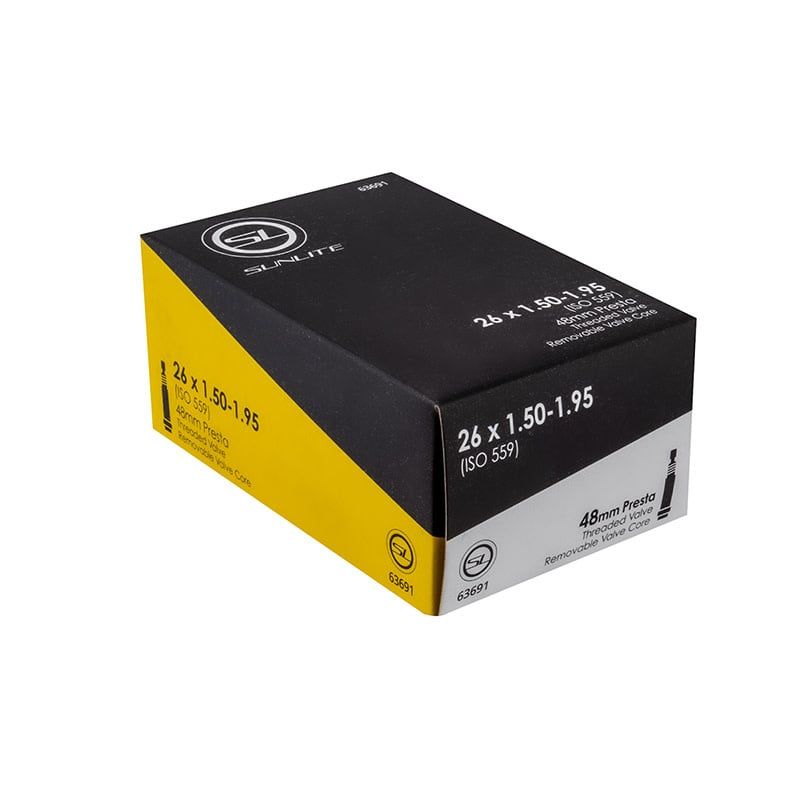 TUBE SUNLT 26x1.50-1.95 PV48/THRD/RC FFW 44mm
