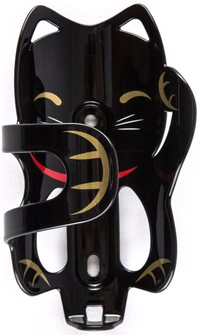 LUCKY CAT ALLOY WATER BOTTLE CAGE BLACK