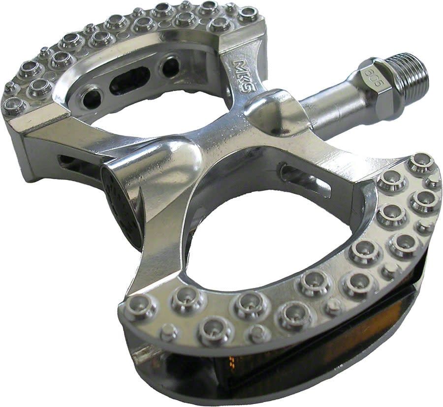 MKS Lambda Pedals - Platform, Aluminum, 9/16&quot;, Silver