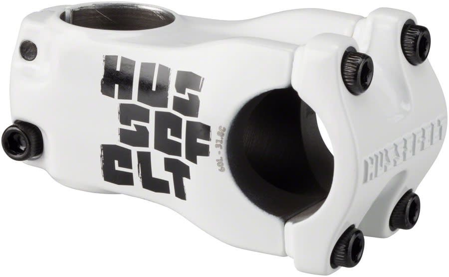 TruVativ Hussefelt Stem - 60mm, 31.8 Clamp, +/-0, 1 1/8&quot;, Aluminum, White