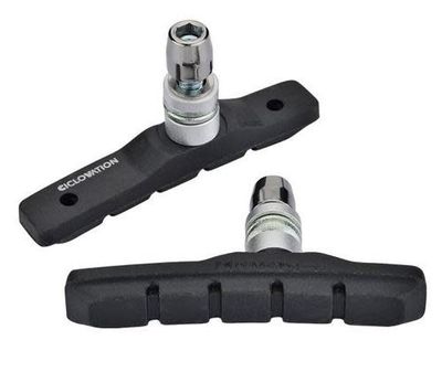 BASIC THREADED V-BRAKE MNT SHOES BLK 1pr