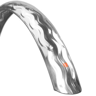 650b Wavy Fenders, 58mm - Silver and Noir - Silver