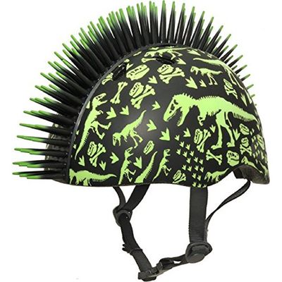 Raskullz TODDLER T-Rex Bonez Mohawk Helmet Black 48-52cm FIT-SYS