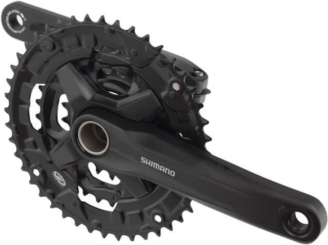 Shimano Alivio FC-MT210-3 Crankset - 170mm 9-Speed 44/32/22t Riveted Hollowtech II Spindle Interface Black