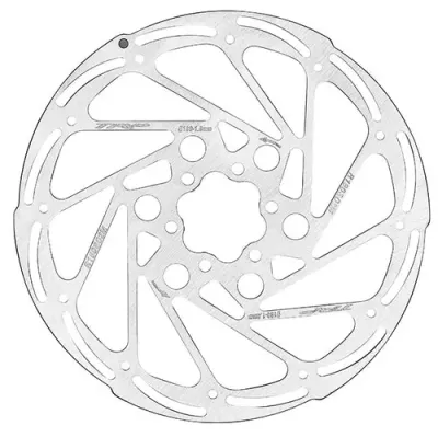 R140S02M 140mm 1pc ROTOR 6-BOLT SS