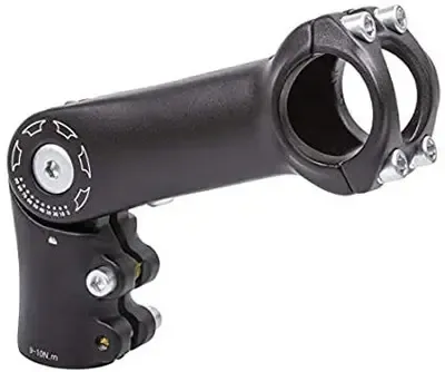 Kalloy AS-7300 ADJ. AHEAD STEM W/RISER 31.8x90mm MATTE BLK