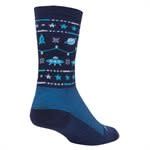 SockGuy Ugly Sweater Blue Wool Socks S/M