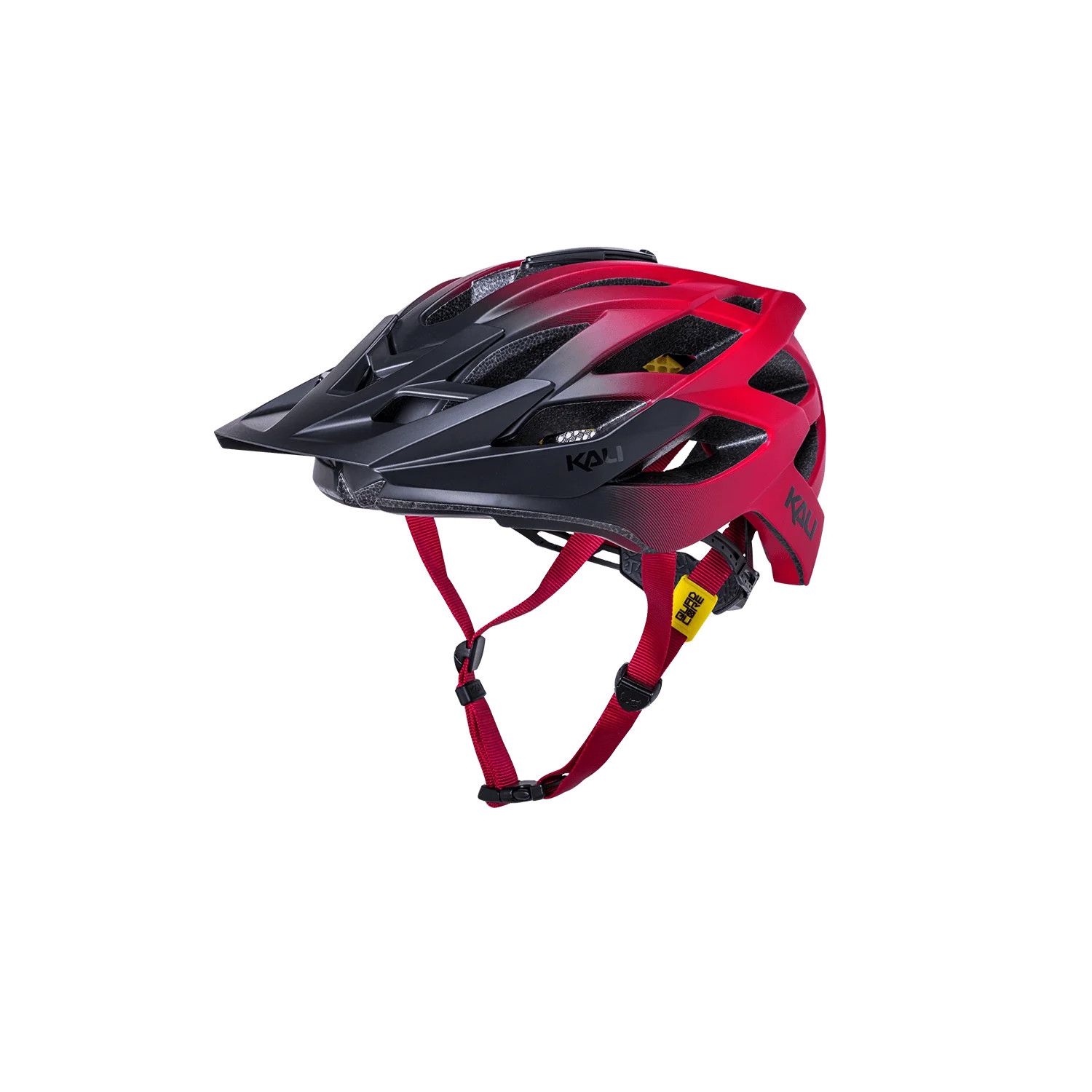 Kali Lunati 2.0 Enduro Helmet, Color: Fade - Matte Black/Red, Size: S/M