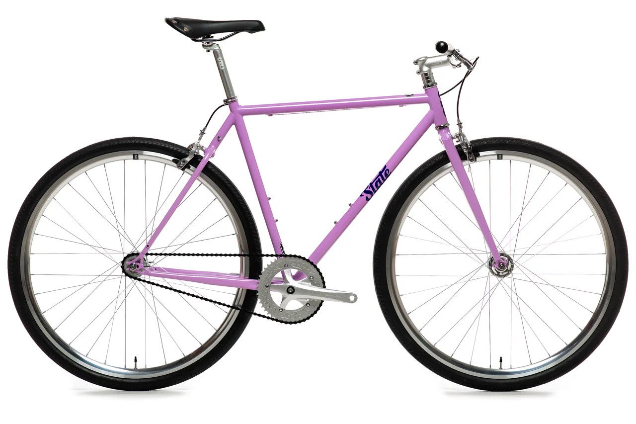 State Bicycle Co. 4130 - Purple Reign – (Fixed Gear / Single-Speed) - 55 cm Wide Riser Bars
