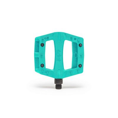 Eclat, Contra, Platform Pedals, Body: Nylon, Spindle: Cr-Mo, 9/16&#39;&#39;, Turquoise, Pair