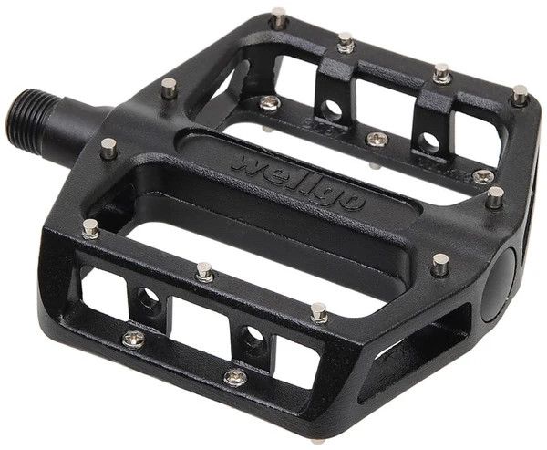 B087U ALLOY PLATFORM PEDAL W/PINS 9/16&quot; BLK
