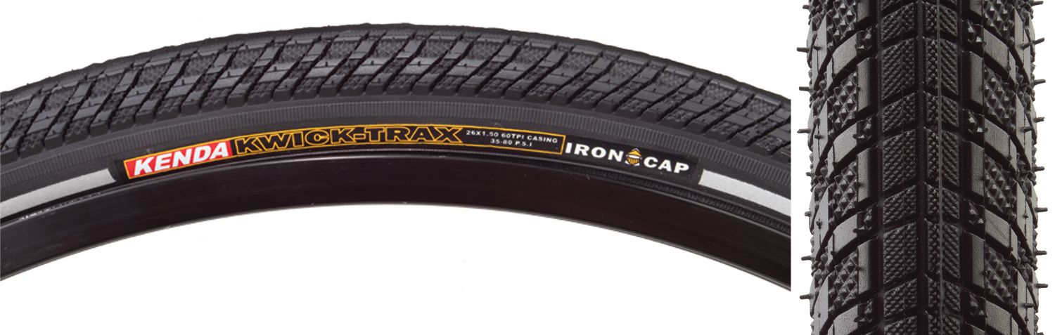 Kenda KWICK TRAX 26x1.5 BK/BK/REF SRC/ICAP/60 WIRE 80psi