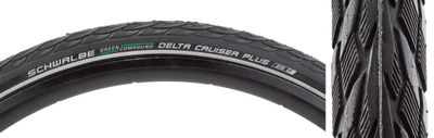 Schwalbe DELTA CRUISER PLUS Tire 26x2.0 ACTIVE TWIN GN-GUARD BK/BK/REF GN-COMPOUND E25 WIRE