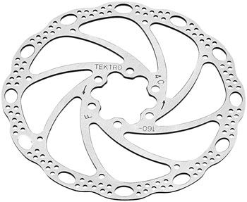 Tektro TR160-22 Disc Rotor - 160mm, 6-Bolt, Silver