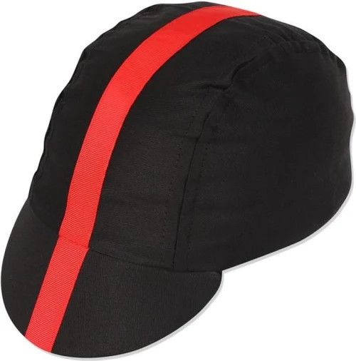 Pace Sportswear COTTON CAP - CLASSIC BLK W/RED-STRIPE