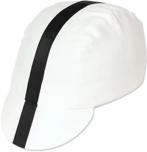 Pace Sportswear COTTON CAP - CLASSIC WHI W/BLK-STRIPE