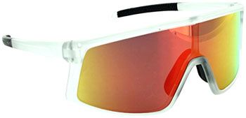 Optic Nerve Gravel Cat Sunglasses - Matte Crystal Frost, Polarized Smoke Lens/Red Mirror