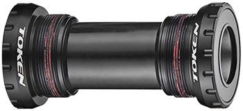 Token TK878 Threaded Bottom Bracket - English, Shimano HollowTech II, Black