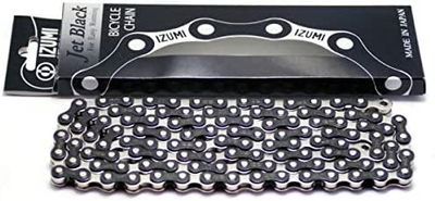 Izumi JET BLACK 1/2x1/8 116L 1-SPEED CHAIN SILVER/BLACK