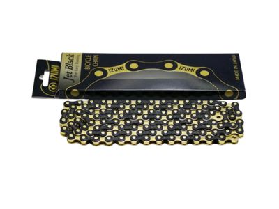 Izumi JET BLACK 1/2x1/8 116L 1-SPEED CHAIN GOLD/BLACK