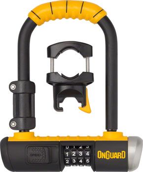 OnGuard Combo Mini U-Lock 3.5 x 5.5 Black/Yellow
