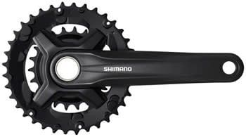 Shimano FRONT CHAINWHEEL, FC-MT210-B2, FOR REAR 9-SPEED, 2-PCS FC, 170MM, 36-22T W/O CHAIN GUARD, W/O BB, CHAIN LINE 3MM OUTBOARD, BLACK,