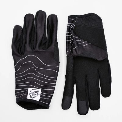 Planet Bike 9006-M TOPO TRAIL GLOVES BLACK MEDIUM