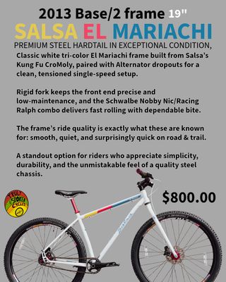 CONSIGNMENT Salsa El Mariachi white 19"