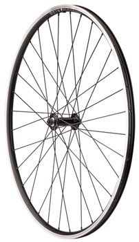 Quality Wheels Value Double Wall Series Front Wheel - 700, QR x 100mm, Rim Brake, Black, Clincher, 32H