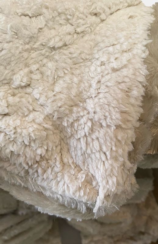 Manta con sherpa - Visón Beige