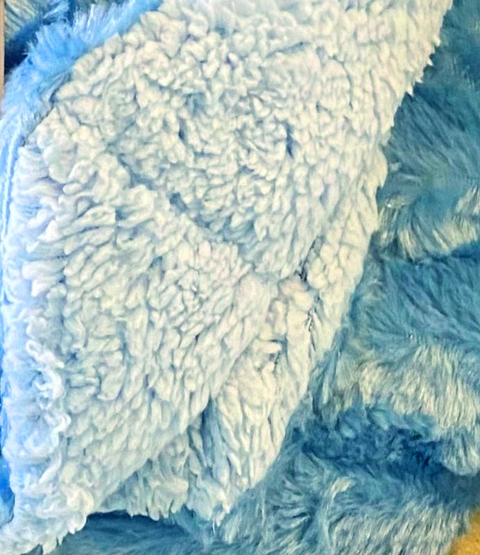 Manta con sherpa - Visón Turquesa