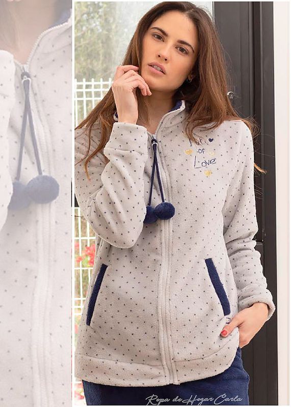 Pijama señora Clara de tejido coralina