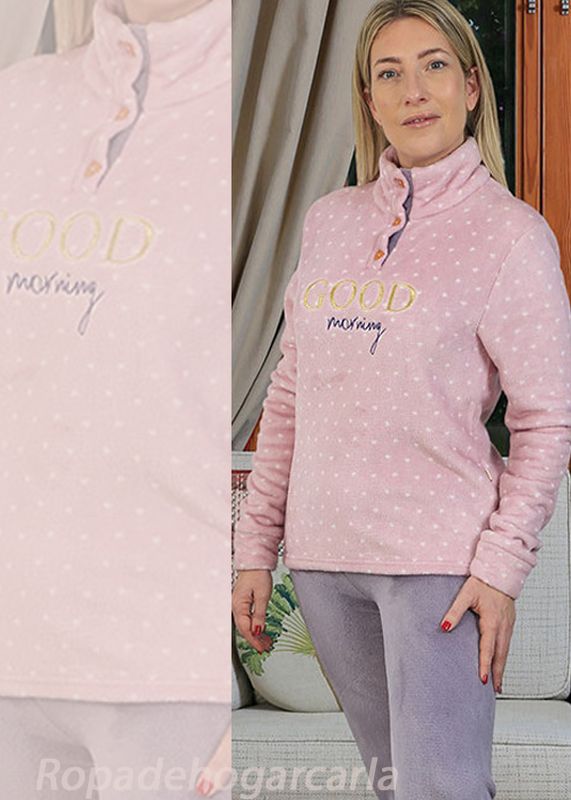 Pijama señora Suria de coralina tallas grandes