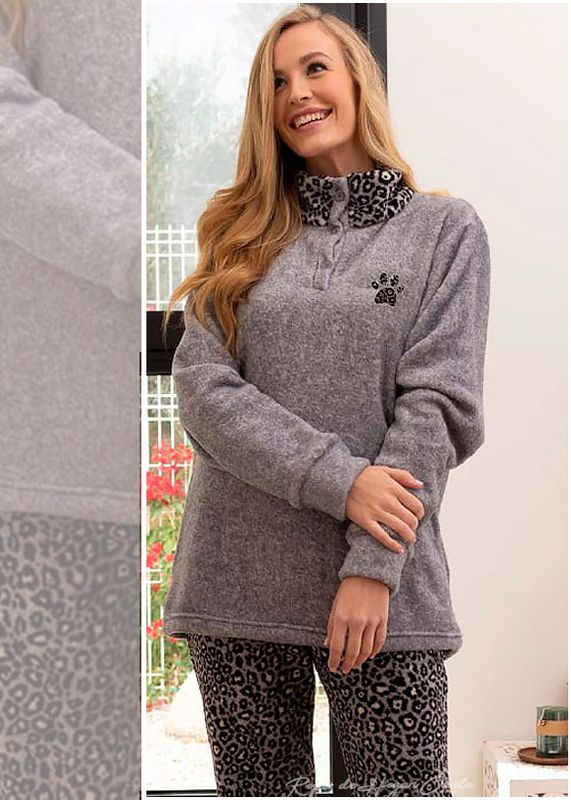 Pijama señora Laia de tejido coralina