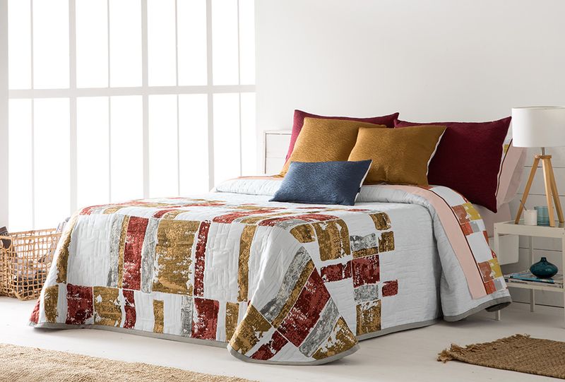 Colcha capa Deza coral