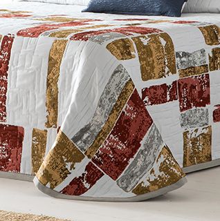 Colcha capa Deza coral