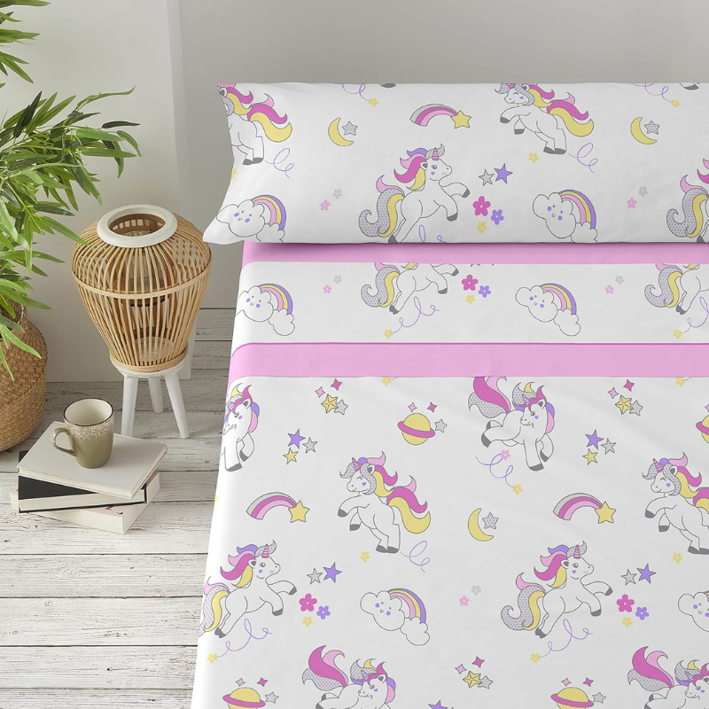 Juego de sábanas infantiles Unicornio